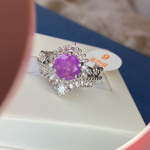 Natural Fusion Purple Quartz ring - Picture 3 of 15